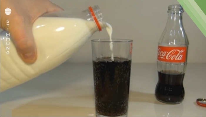 Was passiert, wenn man Coca-Cola Milch hinzufügt? Etwas Unglaubliches!
