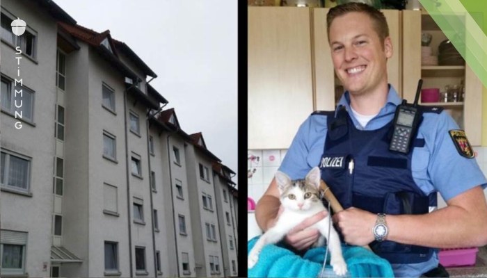 Kommissar Andreas rettet Katzen-Baby vom Dach