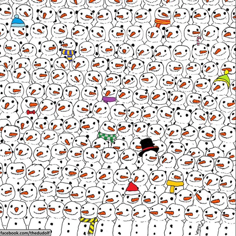 Wer kann du den Panda auf diesem Bild finden?
