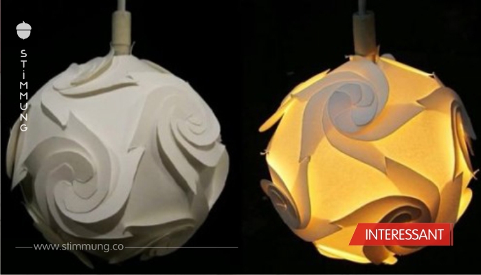 Die schönsten Lampen erstellen Sie einfach aus Papier! Sehen Sie sich hier die schönste Beispiele an!