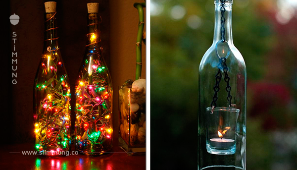 16 Faszinierende Upcycling-Ideen, was man aus alten Getränke- und Weinflaschen machen kann!