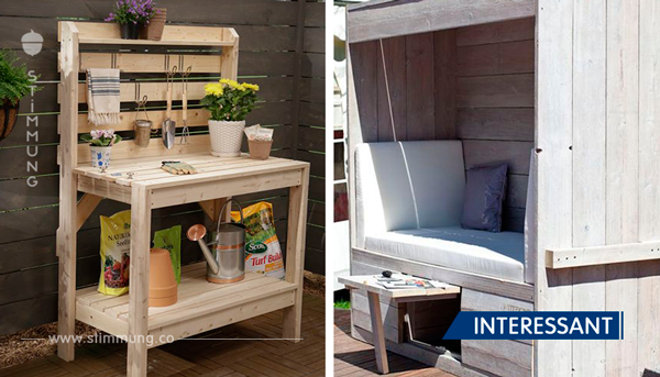 Im Sommer möchten Sie im Garten sitzen? Das kann mit diesen 12 selbstgemachten Gartenmöbeln!