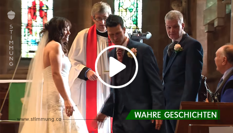 Gäste sind geschockt, als er die Braut am Altar verlässt – aber brechen danach in Gelächter aus!	