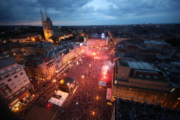 Über 300.000 Fans feiern Kroatiens WM-Helden