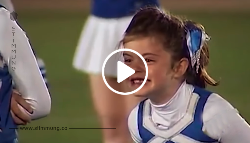 Kleine Cheerleaderin beginnt im Stadium zu weinen – als die Fans sehen, warum, bleibt kein Auge trocken	