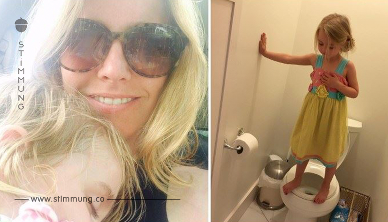 Mutter sieht Tochter auf der Toilette stehen – aber als sie den Grund versteht, ist sie völlig aufgebracht	