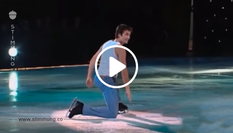 Eisläufer bringt sich in Position – als der 80er-Jahre-Hit ertönt, flippt das Publikum völlig aus	