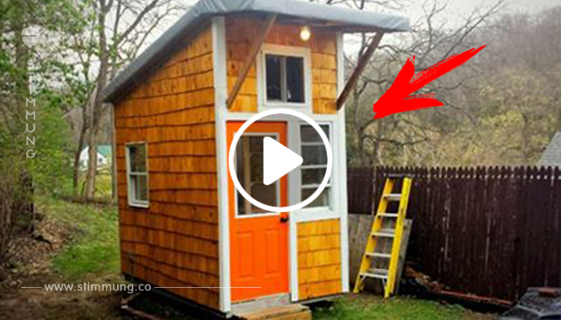 Schuljunge verwirklicht mit selbstgebautem Mini-Haus seinen großen Traum.	