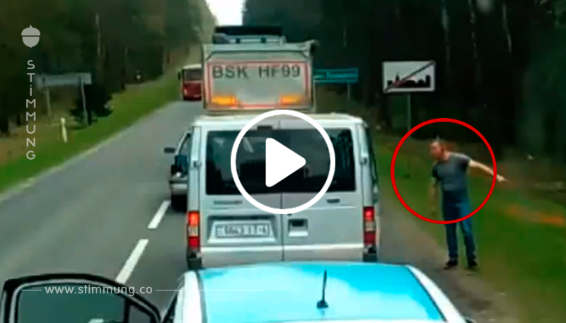 Der LKW Fahrer sieht, wie ein anderer Autofahrer Müll aus dem Fenster wirft – und erteilt ihm eine Lektion	