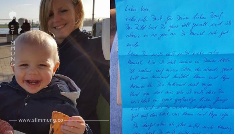 3 Jähriger schickt Brief an Opa im Himmel und erhält Antwort.	