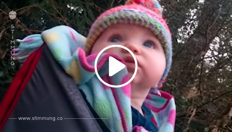 Das Baby hört die Vögel zum ersten Mal singen – und ihre Reaktion ist einfach zuckersüß	