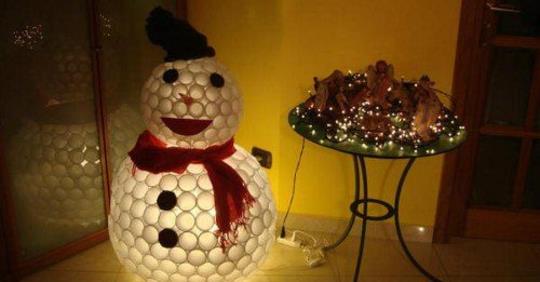 Für ein paar Euro erstellen Sie solch einen wunderbaren Schneemann! Wunderschön in der Weihnachtszeit!