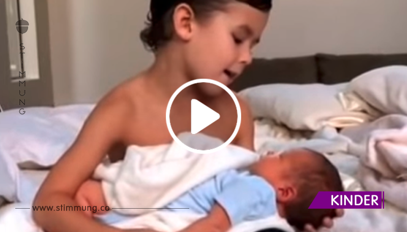 Die Mutter hat ihr neugeborenes Kind mit einem 6-jährigen Bruder verlassen ... Ihr Video wurde über das Internet auf einmal zu populär!