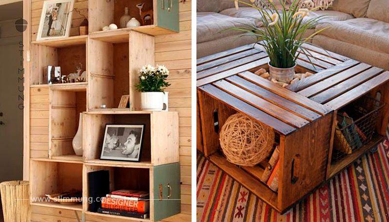Von Holzkisten können Sie einzigartige Möbelstücke für in- und rund ums Haus gestalten! Sehen Sie sich diese Hingucker mal an!
