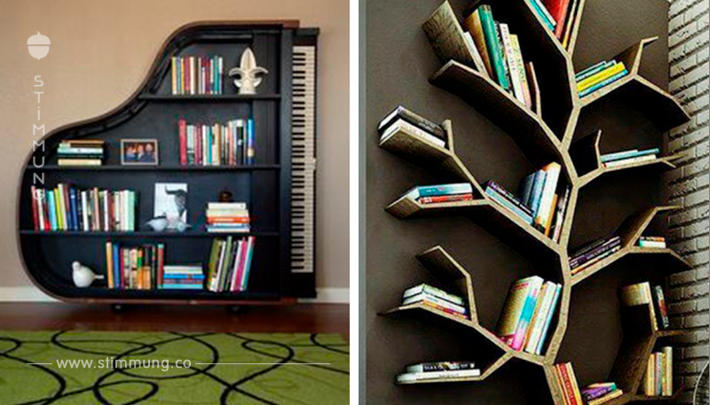 Sind Sie ein Bücherwurm und suchen Sie noch ein schönes Bücherregal? Sehen Sie sich schnell diese Ideen an.	