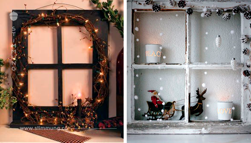 Mit einem alten Fenster erstellen Sie die schönsten Winterdekorationen… 12 rustikale Beispiele zur Inspiration!
