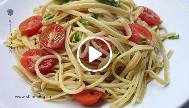 Knoblauchspaghetti mit frischen Tomaten