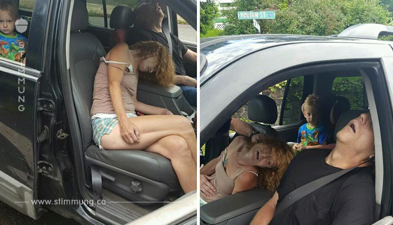 Eltern spritzen sich Heroin vor Autofahrt mit Kind.