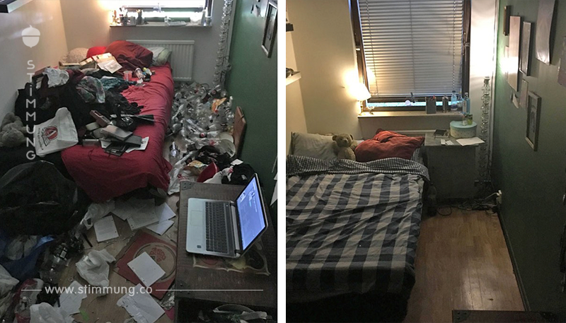13 Menschen mit Depressionen zeigen ihre Zimmer.