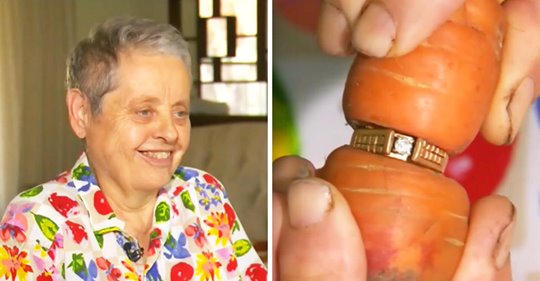 Eine Frau verlegt ihren Verlobungsring im Garten und findet ihn 13 Jahre später auf einer Karotte