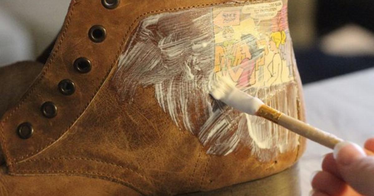 Schuhe mit Altpapier richtig schick machen.
