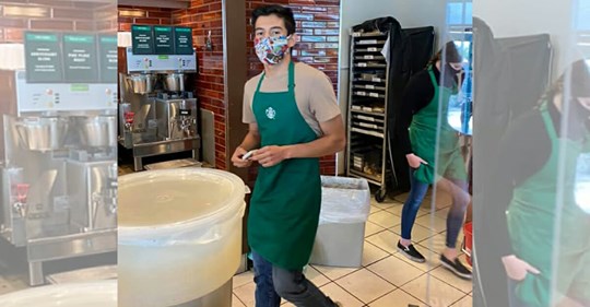 Starbucks Mitarbeiter bedient Kundin nicht, weil sie keine Maske trägt – sie beschwert sich, er erhält 90.000 Dollar Trinkgeld