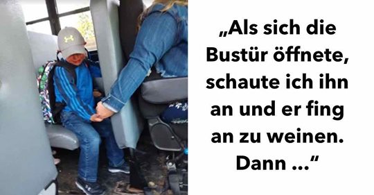 Schulbus Fahrerin kümmert sich um verängstigten 4 Jährigen