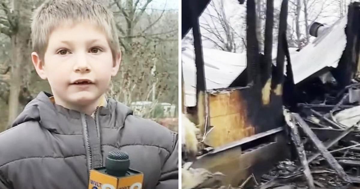 Mutiger kleiner 7-Jähriger stürmt ins brennende Haus, um seine kleine Schwester zu retten