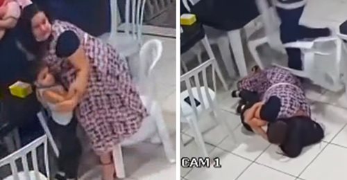 Schwangere Mutter wirft sich auf kleinen Sohn, um ihn vor Schüssen in Restaurant zu schützen