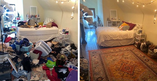 11 Vorher nachher Bilder von aufgeräumten Zimmern