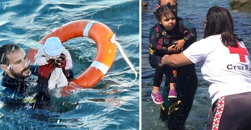 Spanien: Tausende Flüchtlinge schwimmen an Land, unter ihnen auch Babys – „Es war eiskalt, völlig blass“