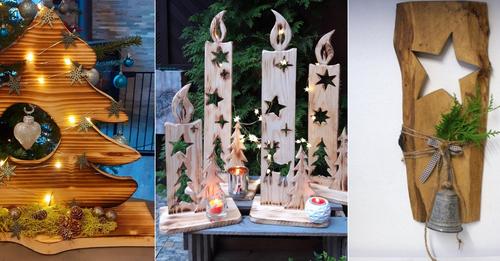 Holz darf dieses auf keinen Fall in Ihrer Weihnachtsdekoration fehlen! 13 warme DIY Holzkreationen für die Feiertage!