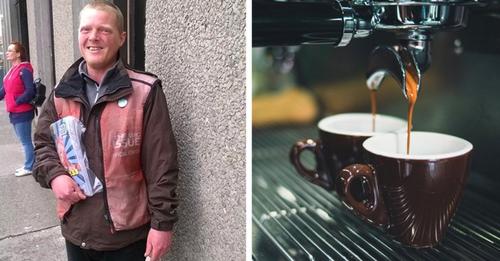 Er kauft einem Obdachlosen jedes Wochenende Kaffee: Eines Tages zahlt dieser es ihm auf unerwartete Weise zurück