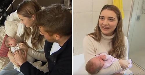 Ein 23jähriges Modell wusste nicht, dass sie schwanger war, bis sie auf dem Badezimmerboden ein kleines Mädchen zur Welt brachte