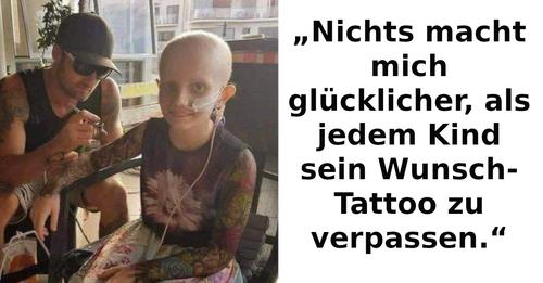 Tattoo Künstler schenkt Kindern bunte Haut Bilder