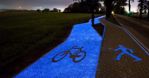 Polen enthüllt leuchtenden Fahrradweg, der durch die Sonne aufgeladen wird!